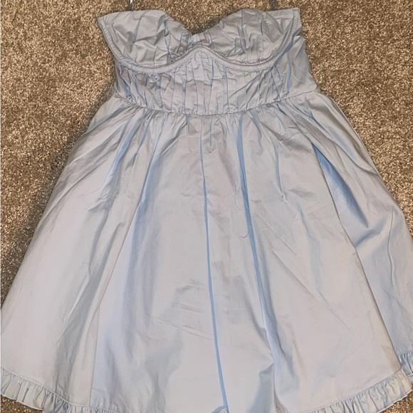 blue strapless mini dress - Picture 1 of 2